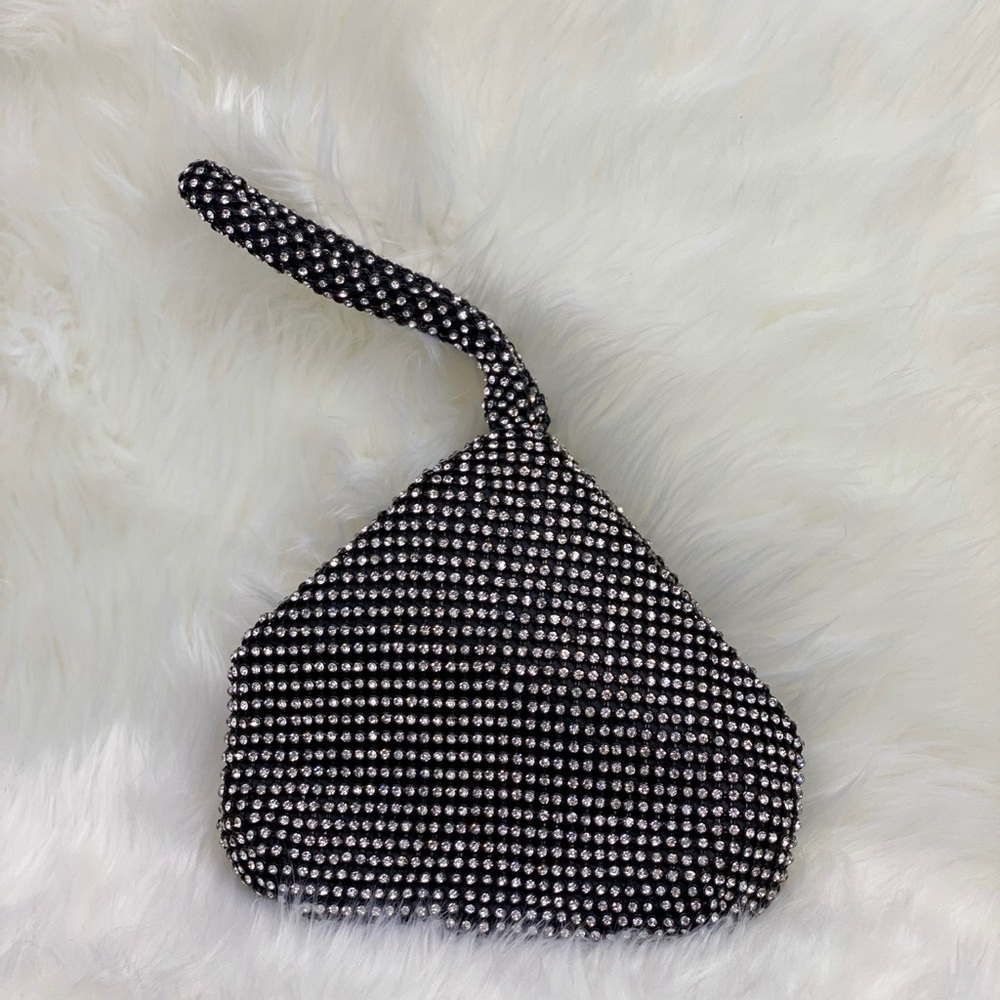 NWOT- Rhinestone and Black Small Handbag Purse